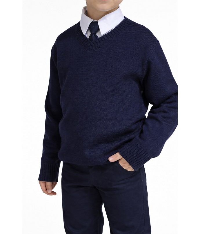 Πουλόβερ πλεκτό μπλε Παρέλασης