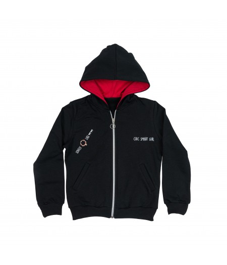 Ζακέτα με κουκούλα βελουτέ Smart ΚΚ