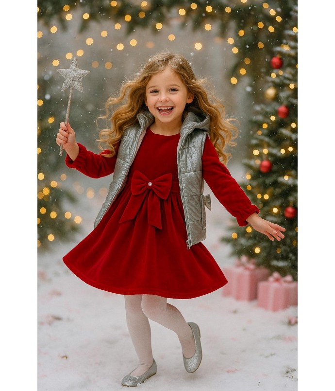 Σετ Γιλέκο με Φόρεμα Xmas Look