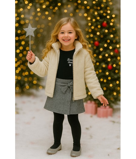 Σετ Ζακέτα με μπλούζα και ζιπ κιλότ Xmas Look