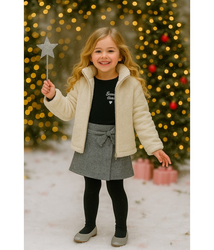 Σετ Ζακέτα με μπλούζα και ζιπ κιλότ Xmas Look