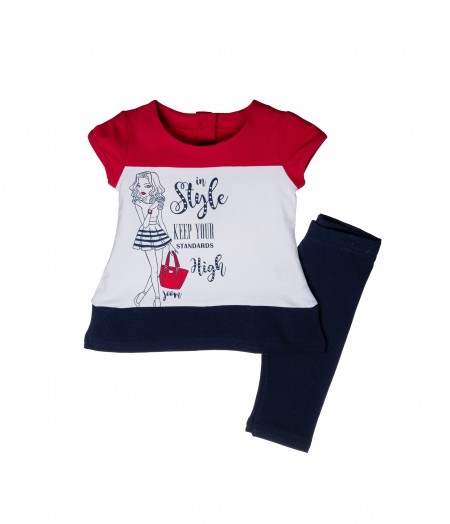 Σετ μπλούζα κ.μ. με κολάν Joom