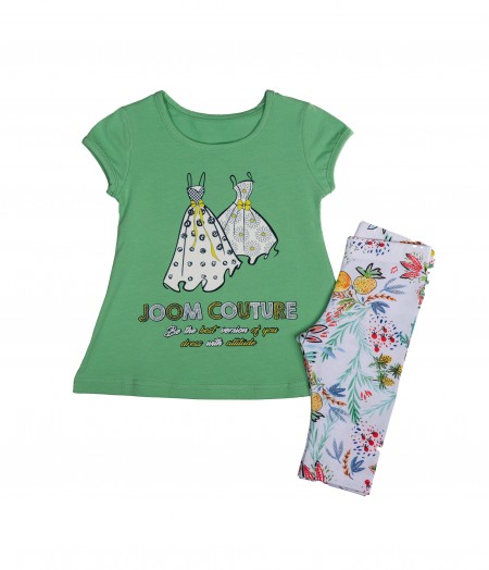 Σετ μπλούζα κ.μ. με κολάν Joom