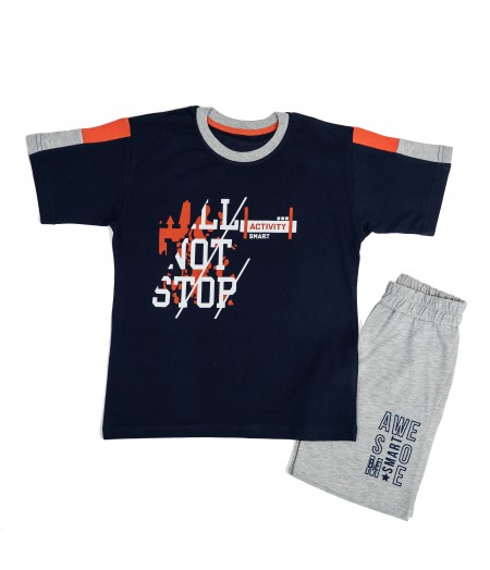 Παιδικό σετ μπλούζα κοντό μανίκι με σορτς Smart ΑΖ